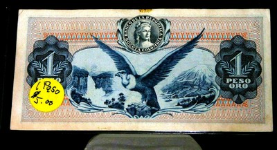 1974 1 Peso Serial # 387097206-BOGOTA COLOMBIA-BANCO DEL REPBLICA - XF-AU