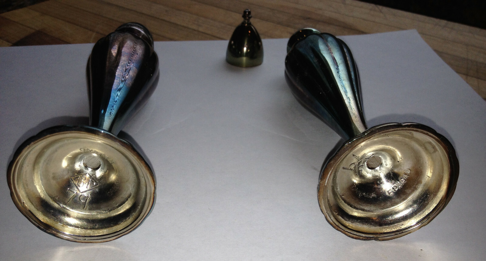 Vintage EP LEAD Canada Salt and Pepper Shakers 6 ¾” Tall