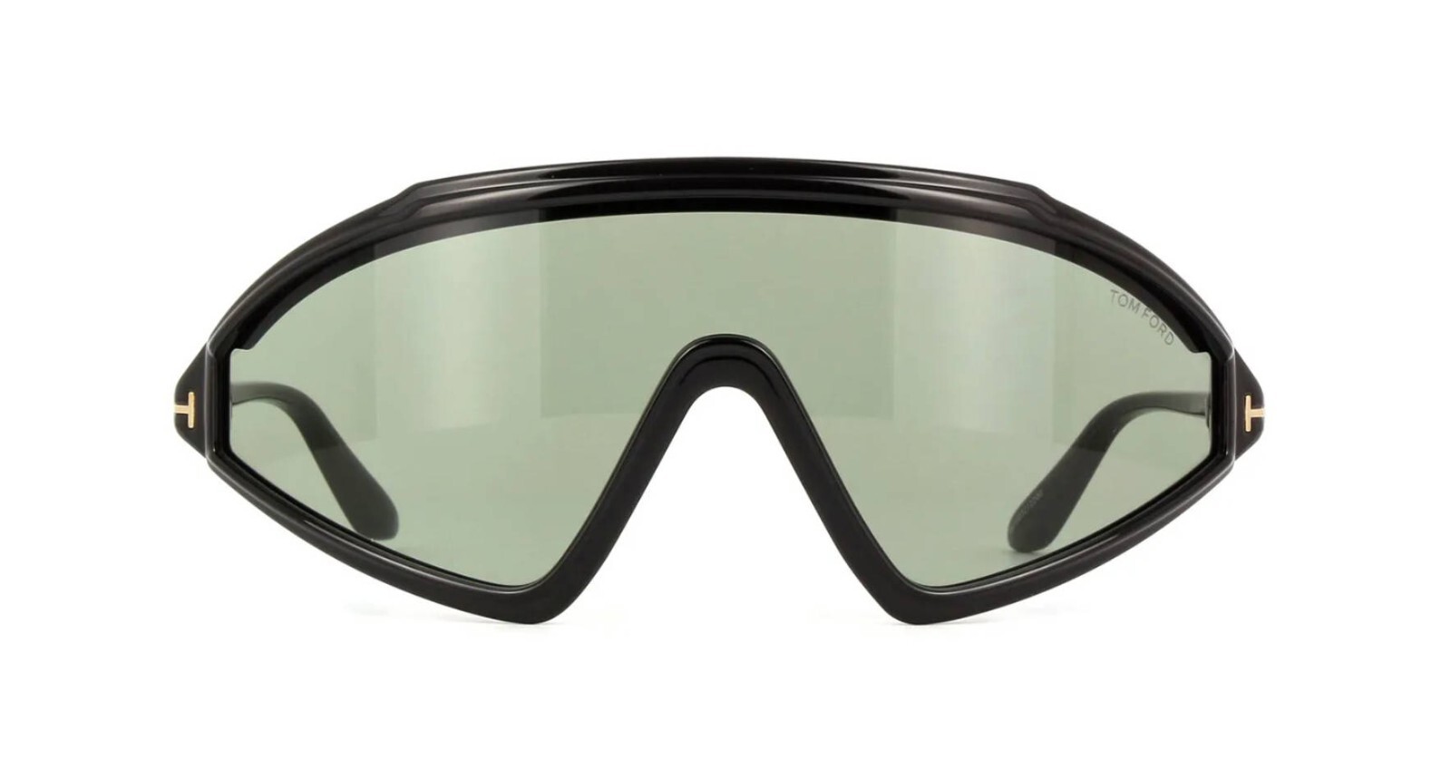 Pre-owned Tom Ford Lorna Ft1121 Shiny Black/grey Green (05a) Sunglasses