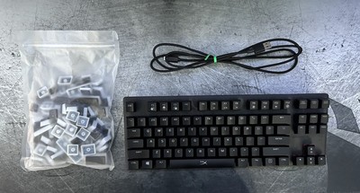 HyperX Alloy Origins Core TKL Mechanical Keyboard + Pudding Keycaps