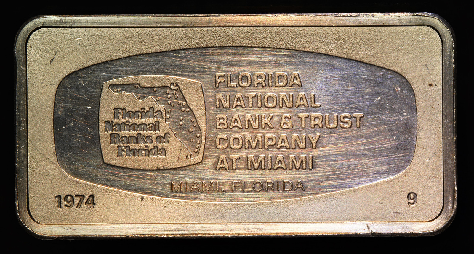 1974 Florida National Bank & Trust Miami Franklin Mint 2oz 925