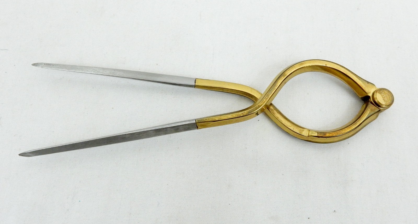 Vintage Brass & Stainless Steel Marine Navigation Map Divider Tool W&HC