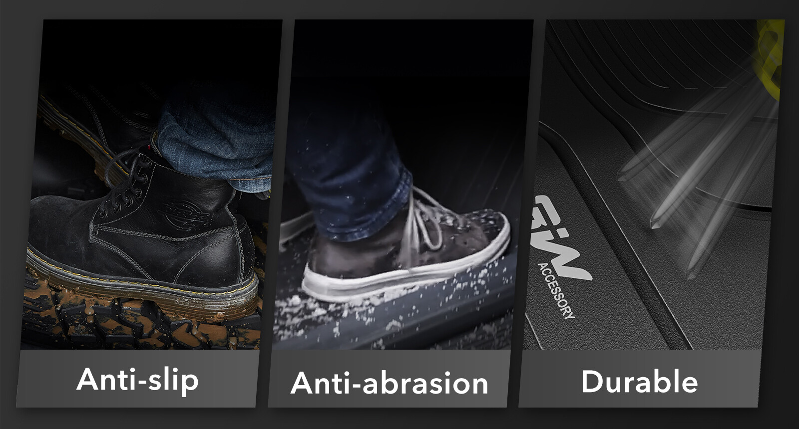 3W Floor Mats for Dodge Ram1500 Crew Cab 2019-2023 Without Storage Floor Liner