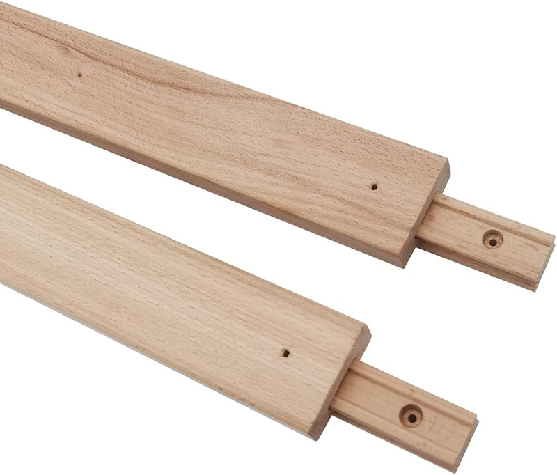 Btibpse Wooden Drawer Slides 16 Inches Classic Wood Center Guide Track with Slid