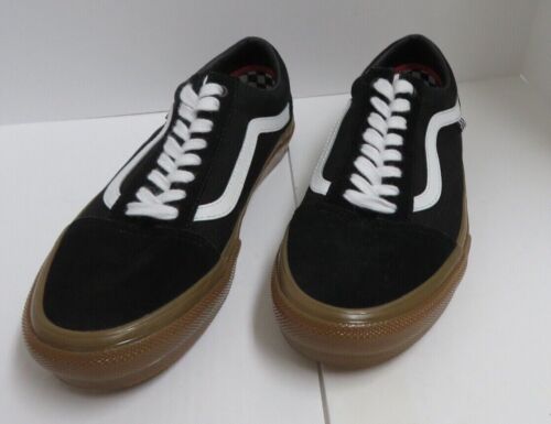 Vans Old Skool Gum Sole Skate Shoes Black/White Men-8.5/Women-10.0 NWOB