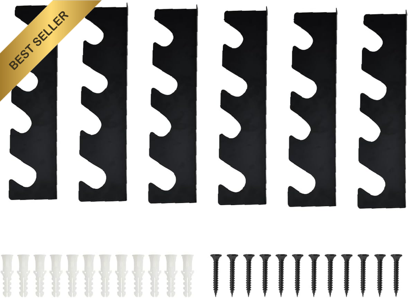 3 Sets Garden Tool Organizer Heavy Duty Carbon Steel Wall-Mounted Garage Shed St