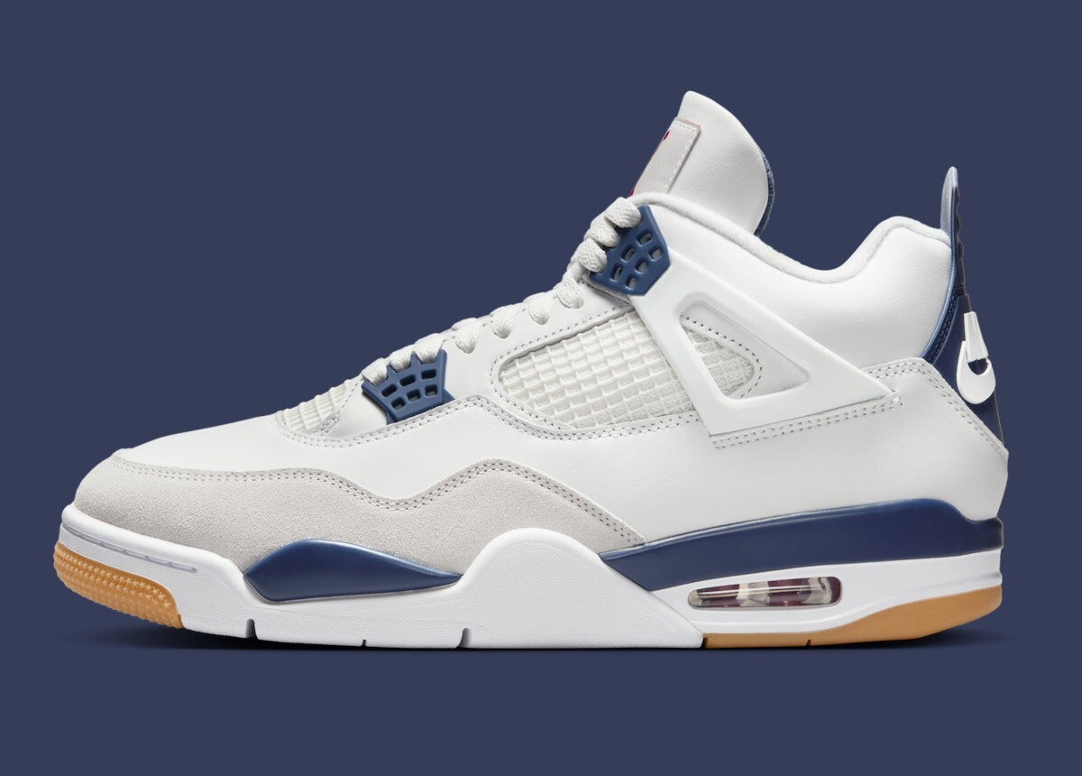 Nike Air Jordan 4 ホワイト/ブルー 2025 NIKE SB AIR JORDAN 4 RETRO SP SZ 12.5 SUMMIT WHITE NAVY