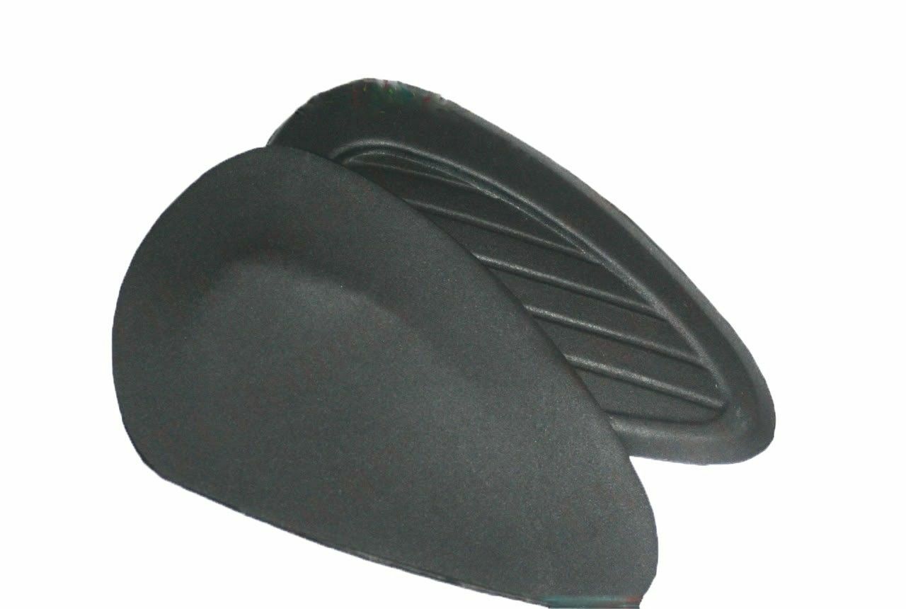 Fits Norton Royal Enfield BSA Triumph Universal Black Rubber Knee Pad Set  