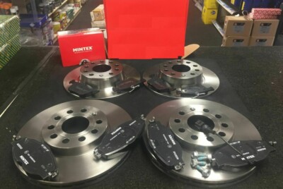 FOR VW SHARAN 2.0 TDI SEAT ALHAMBRA FRONT REAR BRAKE DISCS AND MINTEX BRAKE PADS