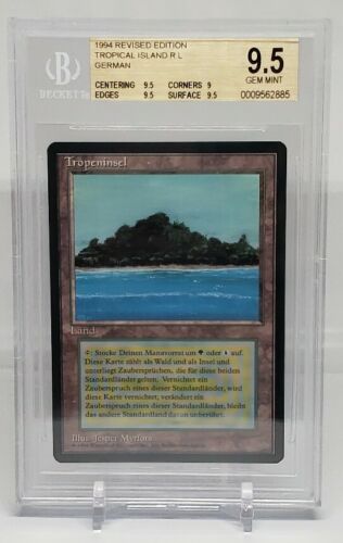 Tropical Island MTG Revised Edition FBB German Dual Land BGS Tropical Island MTG Revised Edition FBB German Dual Land BGS