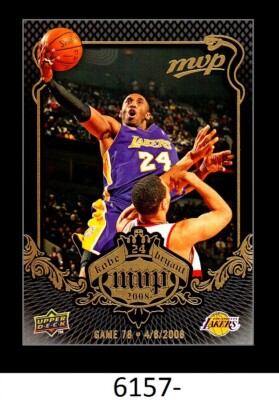 1-2008-09 UPPER DECK MVP BLACK BORDER KOBE BRYANT LAKERS