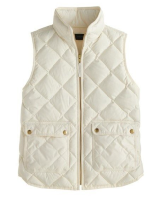 J crew quilted sales puffer vest