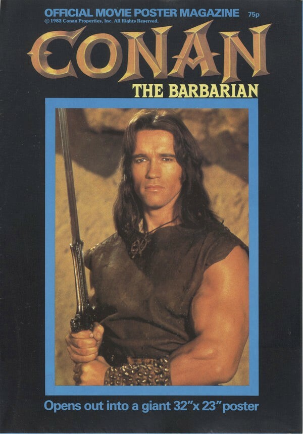 conan the barbarian original poster magazine arnold schwarzenegger photos 1982