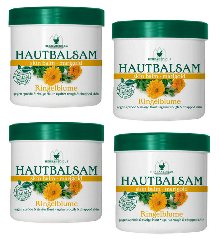 Herbamedicus Ringelblumen Balsam SprÃ¶De Rissige Haut, 4x 250ml