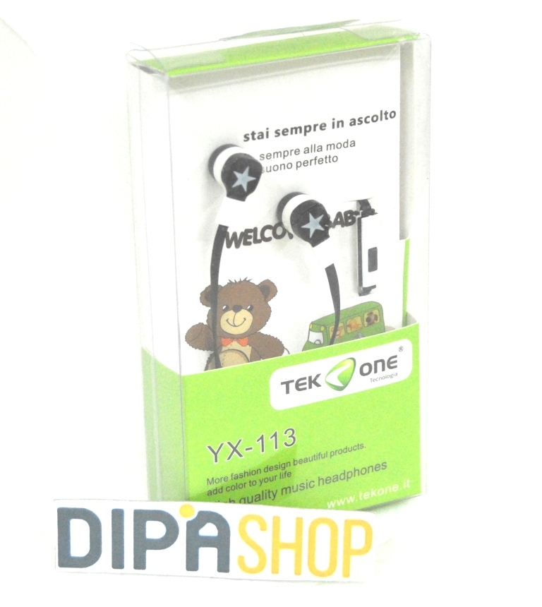 Cuffie Auricolari TeKone YX-113 con Mcrofono Per Smartphone Mp3 3,5mm BiaNer hsb