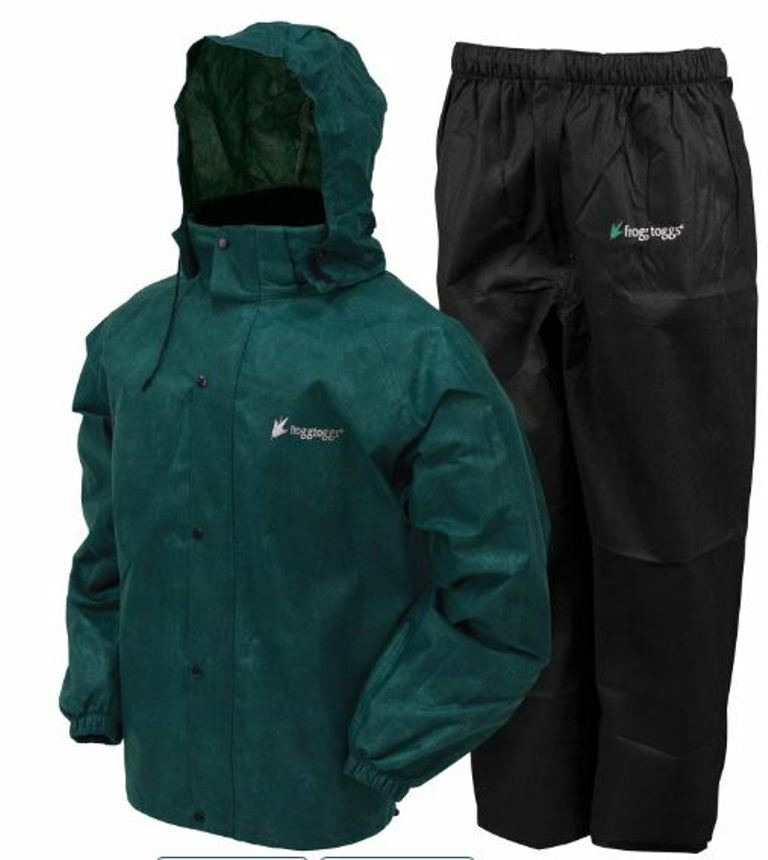 Frogg Toggs All Sport Rain Suit, 2X, Green Jacket w/ Black