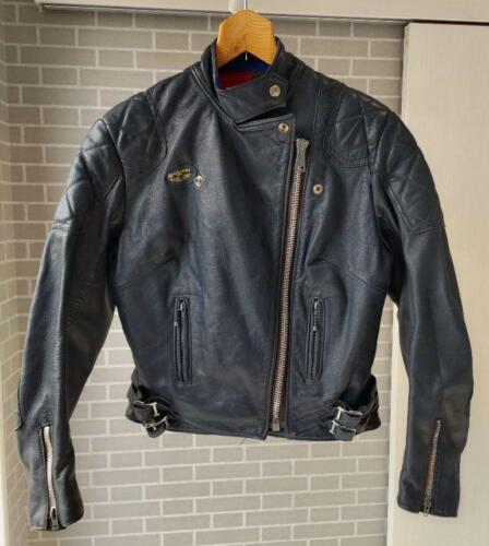 Lewis Leathers 1970's Vintage GT monza Leather Jacket Navy Blue