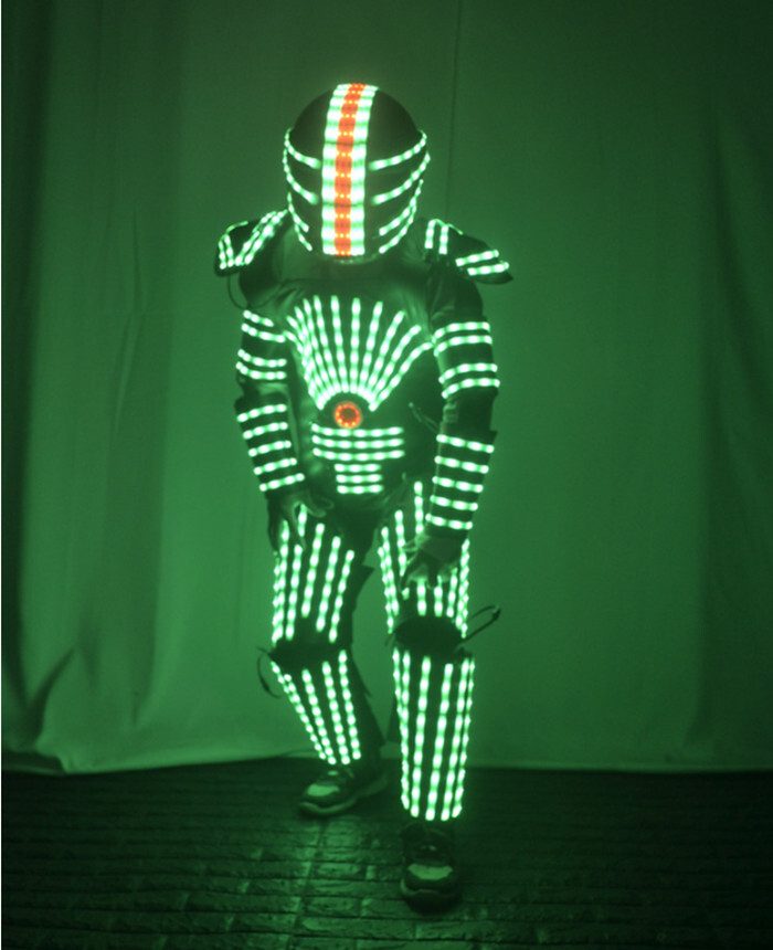LED Robot Costume Clothing Robots Suit Multicolor For DJ Traje Party Show Glow