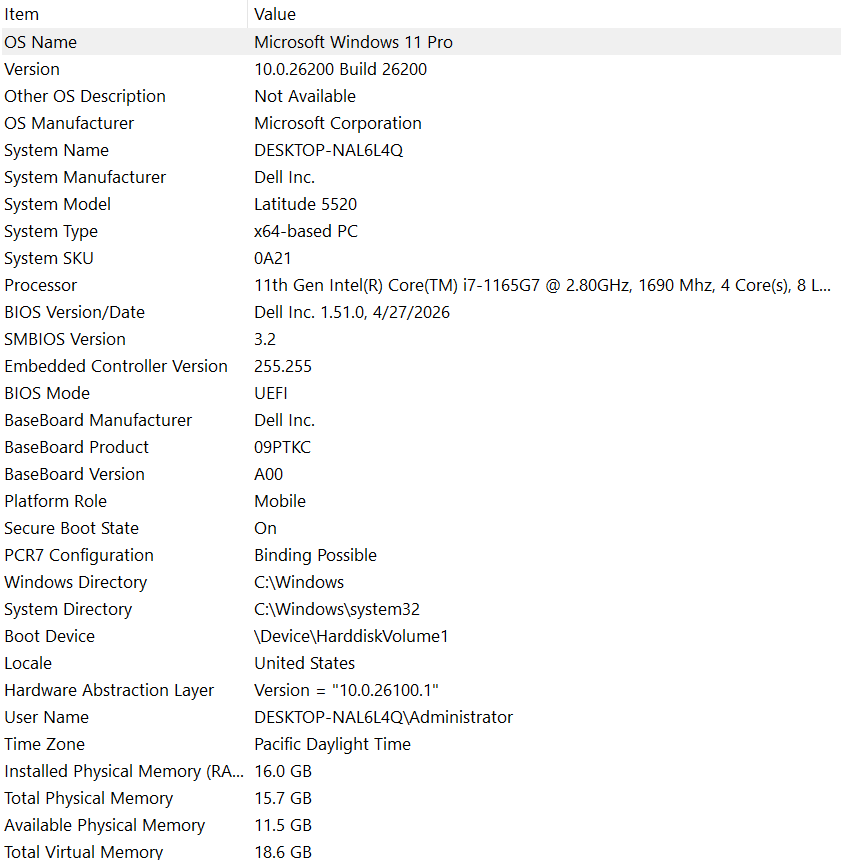 Dell Latitude 5520 i7-1165G7 16GB 512GB SSD 15.6" FHD Touch W11 Pro+100W Dell PA - Thumbnail 18