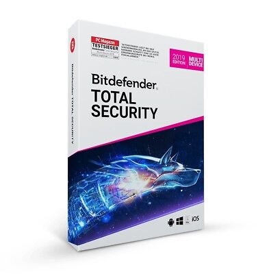 Bitdefender Total Security 2019 Multi-Device 5 Geräte PC - 3 Jahre Key / Lizenz