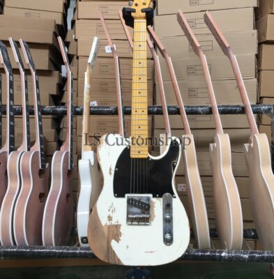 '54 Jeff Beck Heavy Relic TL Electric Guitar White Blonde John Cruz ASH Body