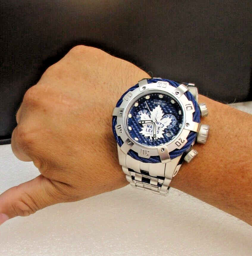 Pre-owned Invicta 2 Big Watches 60mm Nhl Toronto Maple Leafs 42195 And 53mm Bolt 42017