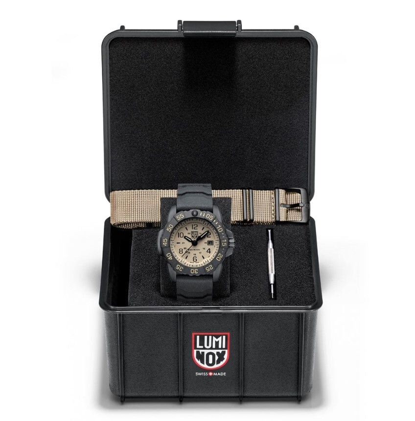 Pre-owned Luminox Navy Seal Foundation Military Men's Watch Beige Dial – Xs.3251.cbnsf.set