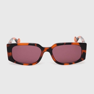 Pre-owned Gucci Gg1534s-006 Orange Sunglasses In Purple