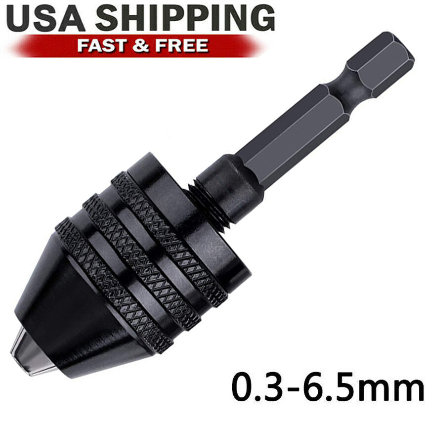 Bit Quick Change Keyless Chuck Conversion Hex Shank Adapter Drill