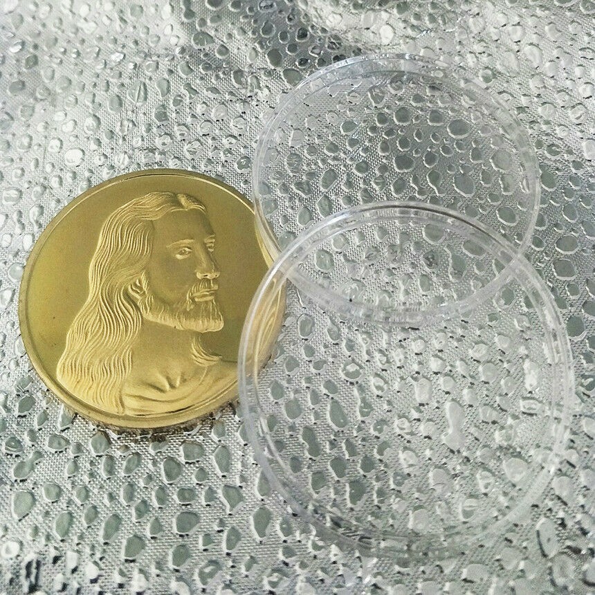 * 100 PCS Jesus Christ & Last Supper Gold Plated Coin *Great Religious Keepsake"