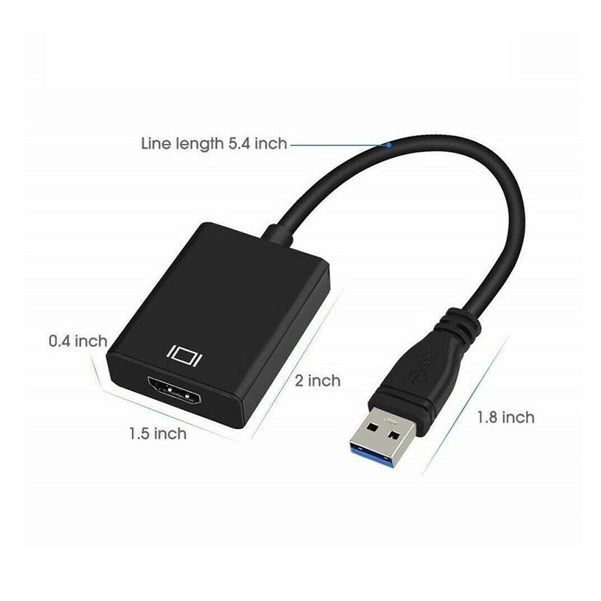 USB 3.0 To HDMI Video Cable Adapter HD 1080P for PC Laptop HDTV LCD TV Converter