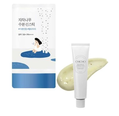 Round Lab Birch juice moisturizing sunblock stick 19g + CHISHO herb infused c...