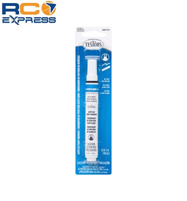 Testors 1/3 Fl Oz White Gloss Acrylic Marker TES286133