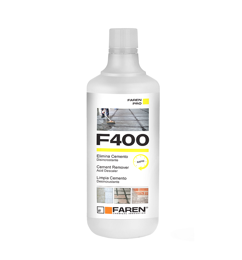 ACIDO CONCENTRATO ELIMINA CEMENTO DISINCROSTANTE RIMUOVI CALCARE  F400 FAREN 1LT