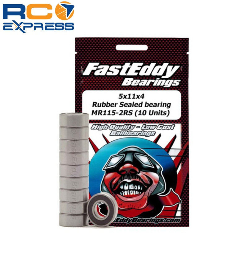 FastEddy Bearings Traxxas 5116 Rubber Sealed Replacement Bearing 5x11x4m TFE2576