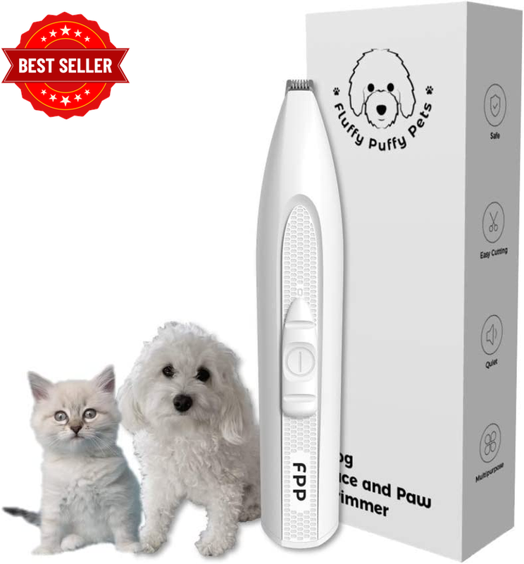 Dog Face and Paw Trimmer - Clippers for Grooming Ear Eyes and Foot Hair - Suitab