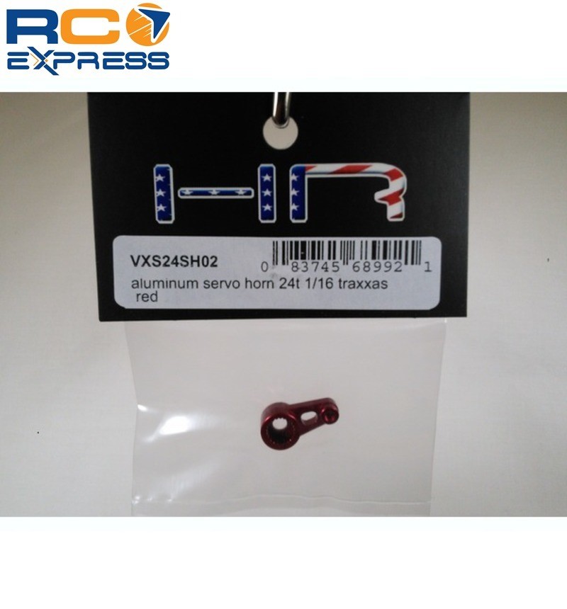 Hot Racing Aluminum Servo Horn 24t 1/16 Traxxas (Red) VXS24SH02