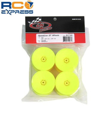 DE Racing Speedline ST Wheels for TLR 22T / YELLOW / 4 pieces DER-SS4-LY