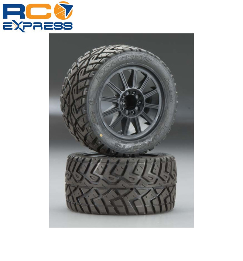 JConcepts G-Locs 2.8 Inch Stampede 4x4 Pre-Mounted Black Whe