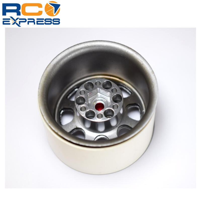 Hot Racing Raw Steel 2.2 Beadlock 6-Lug Wagon Wheels 12mm Hex (4) BLW22S18