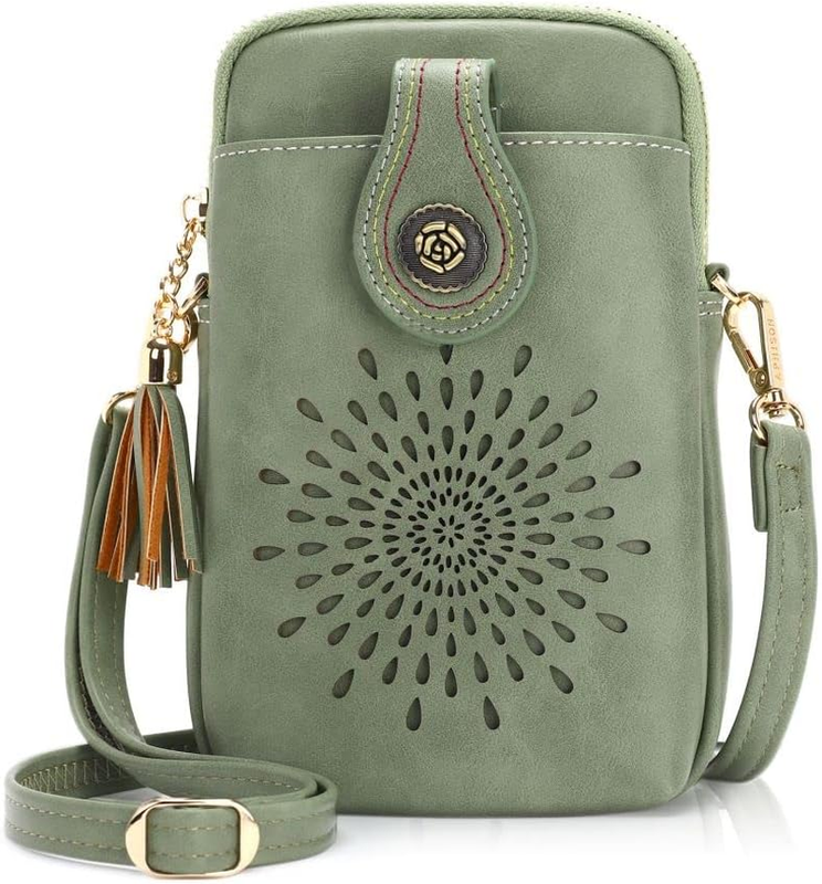 Small Crossbody Bags for Women, Lightweight Vegan Leather Cell Phone Purse, Cute