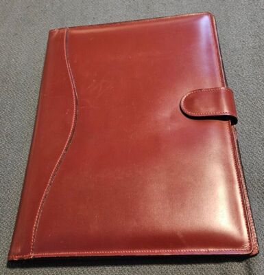Leather Business Padfolio With Calculator Brown