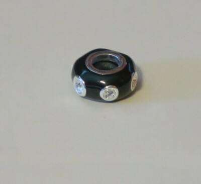 NEW DaVinci Beads & Charms Interchangeable Jewelry - Black & White CZ Stoppers