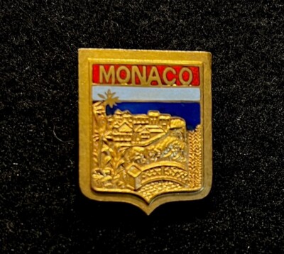 MONACO Pin Badge FRANCE French Riviera Côte d'Azur Resort Souvenir Travel Lapel