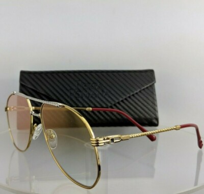 Pre-owned Porta Romana Brand Authentic  1232 Sunglasses Col. 100 1232 Vintage Pink Lens In Pink Gold Reflective Lenses