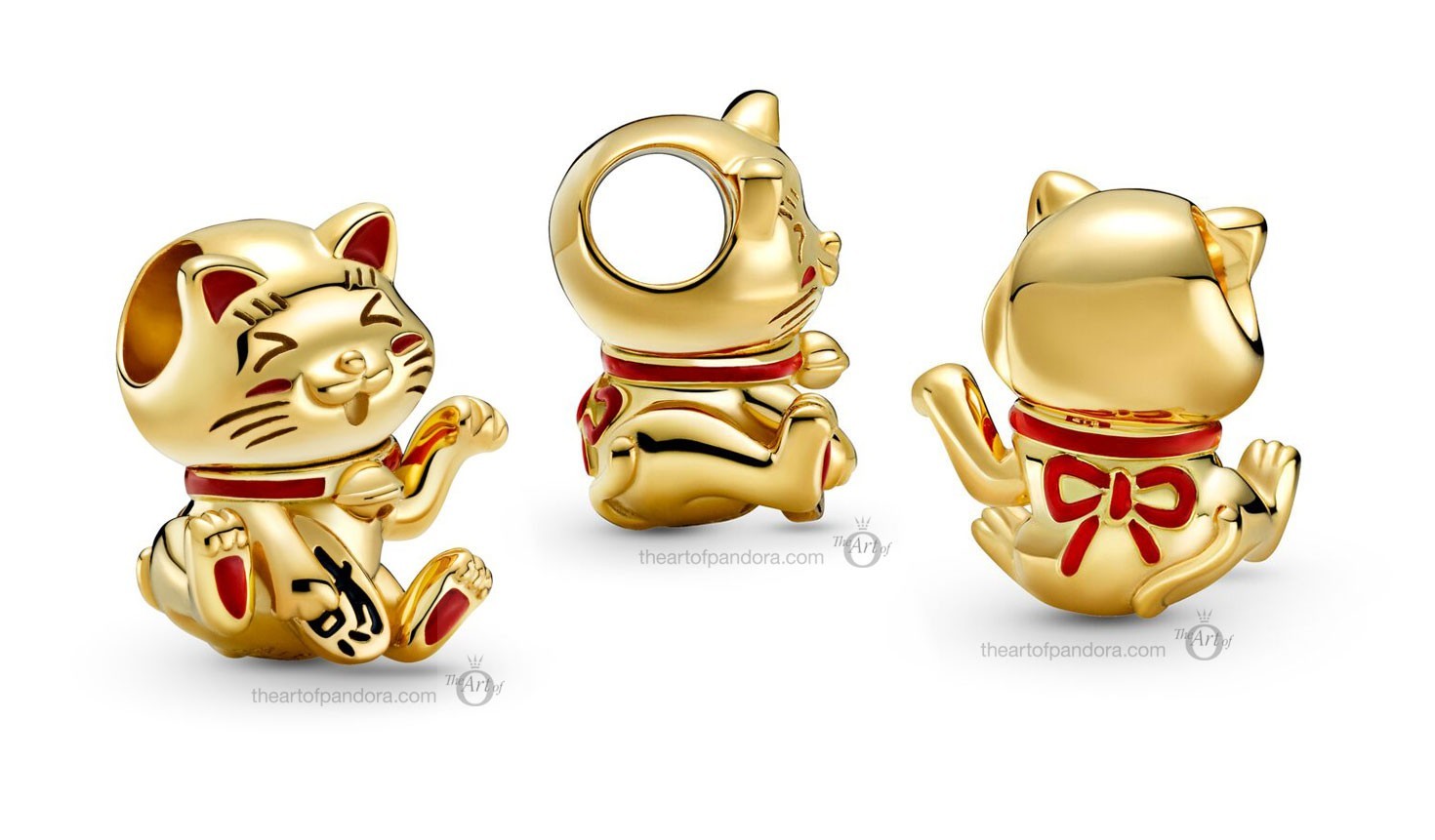 Authentic Pandora Charm, SHINE Cute Good Fortune Cat