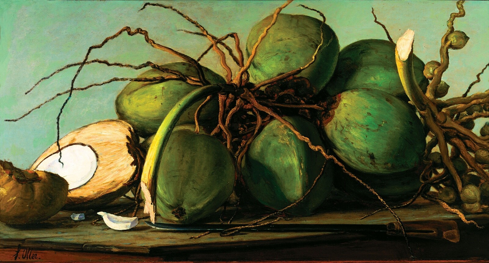 Still Life with Coconuts : Francisco Oller : 1893 : Archival