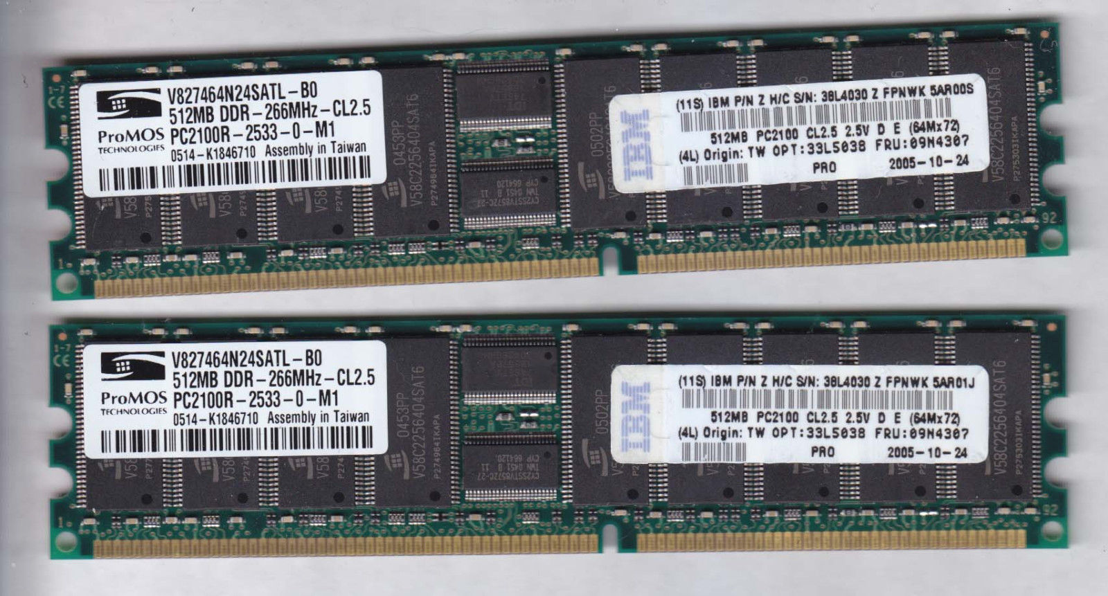 Ordenador IBM DDR1 SDRAM Memoria (RAM)