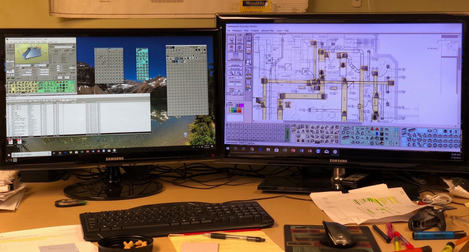 Sheet metal estimating software