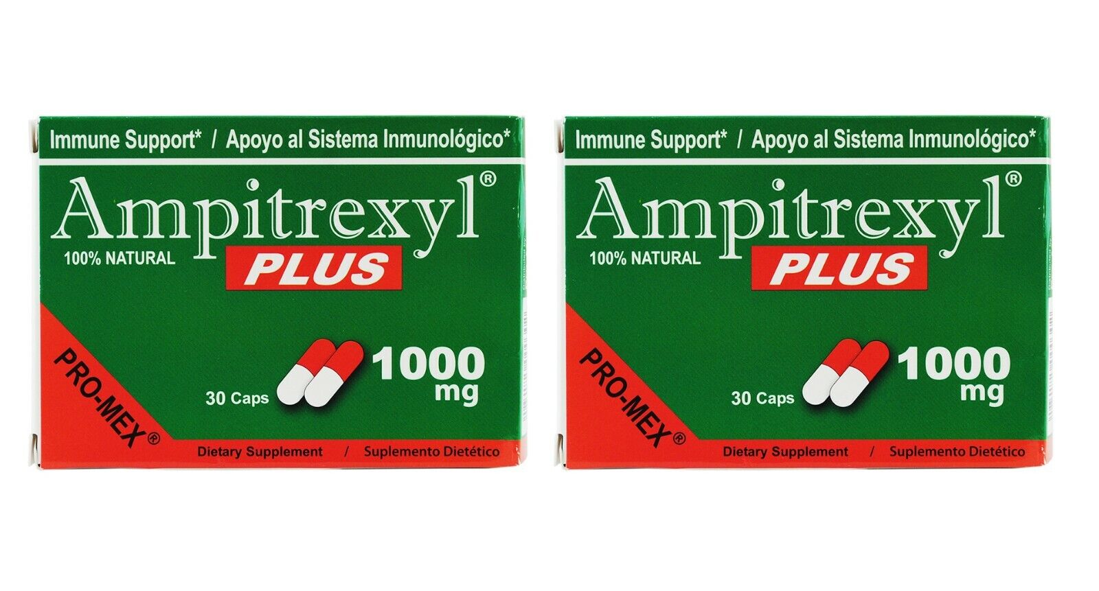 Ampitrexyl Plus 1000mg Capsules 30's, (2 BOXES)  Exp 03/2023